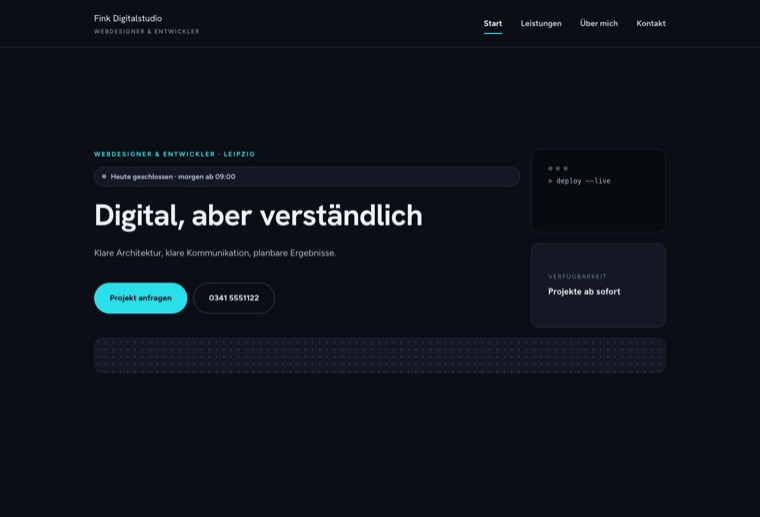 Design digital-dark: dunkel, technisch, modern