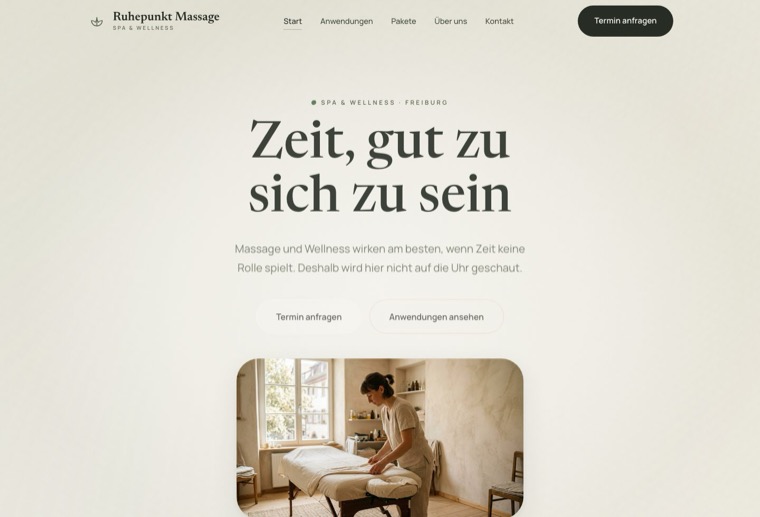 Design sanft-natuerlich: ruhig, natürlich, Spa-Ästhetik