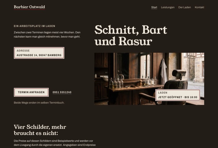 Design schnitt-werk: dunkel, handwerklich