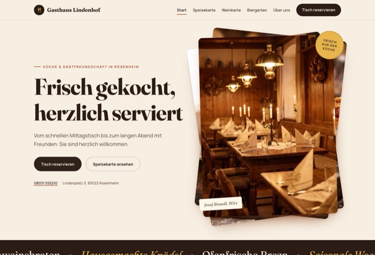 Design warm-einladend: warm, einladend