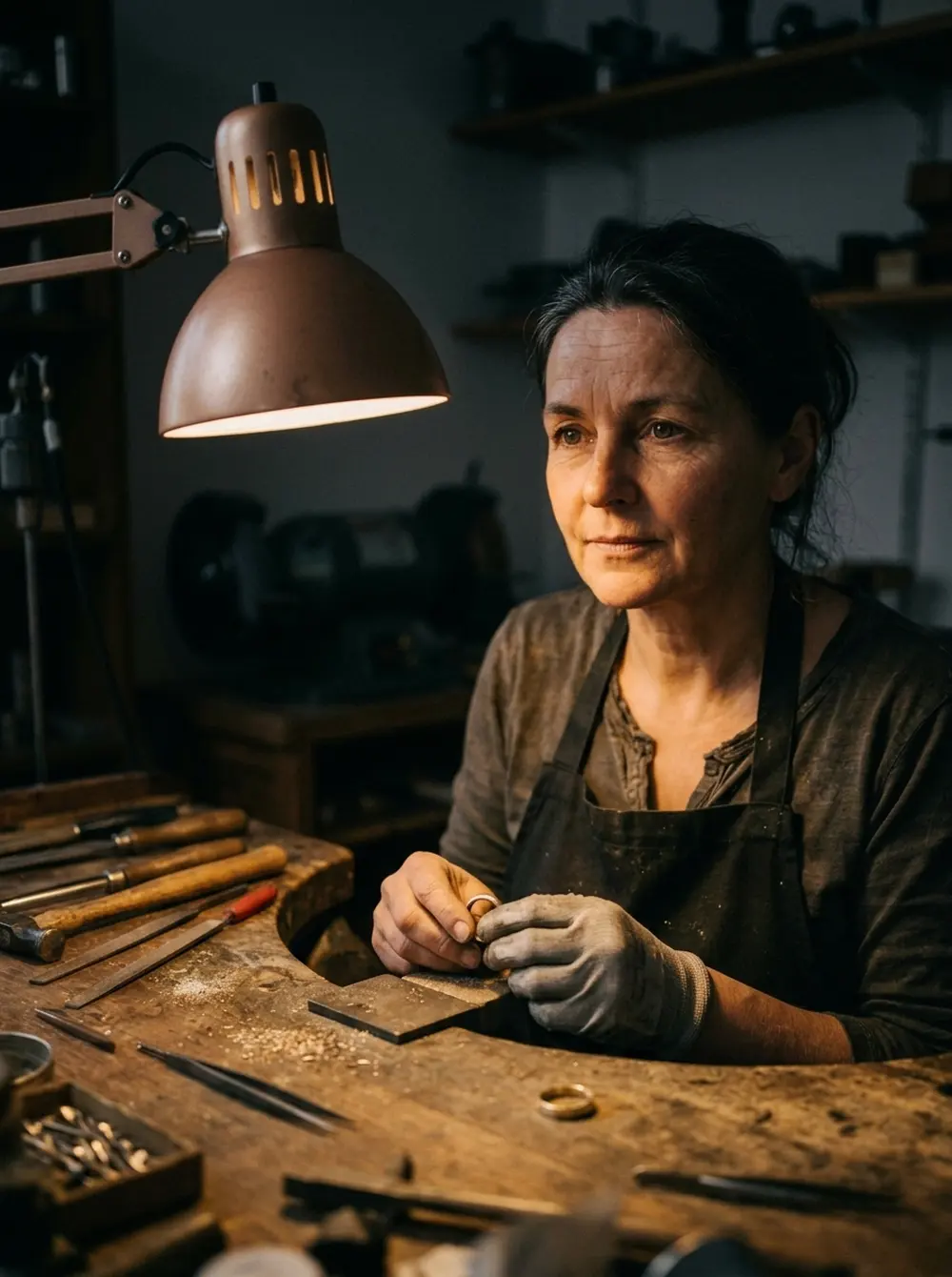 Arbeitsplatz von Feinschliff Goldschmiede