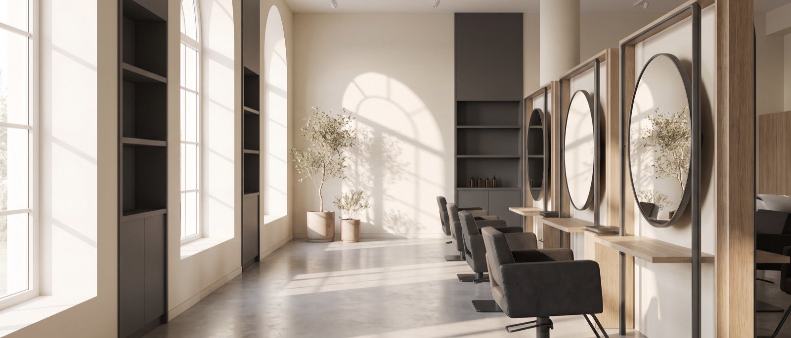 Der Salonraum im Morgenlicht