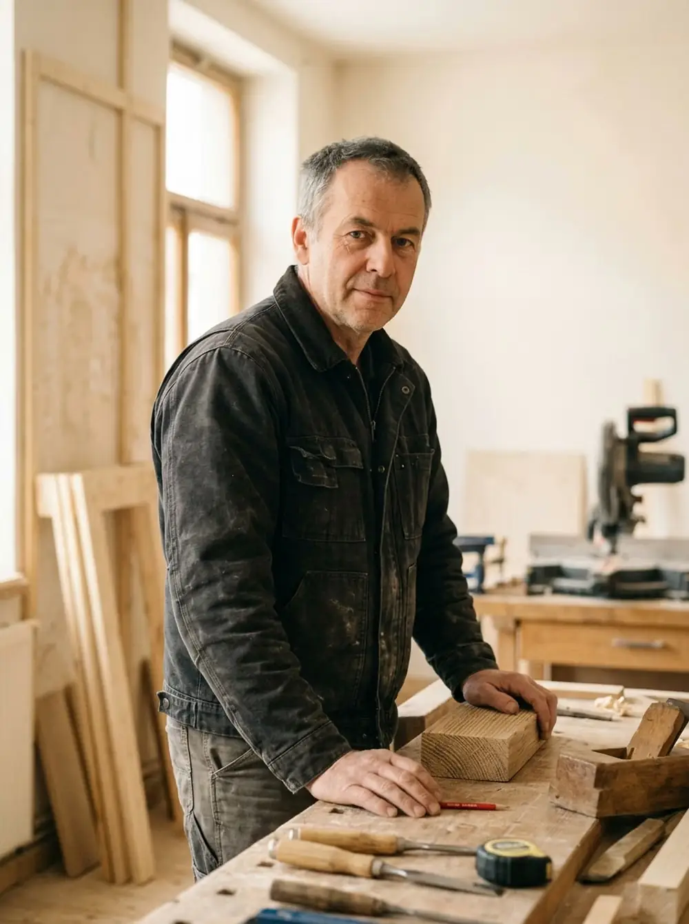 Michael Bergmann am Arbeitsplatz