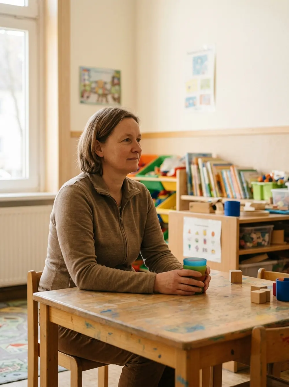 Arbeitsplatz von Kinderinsel Sonnenschein