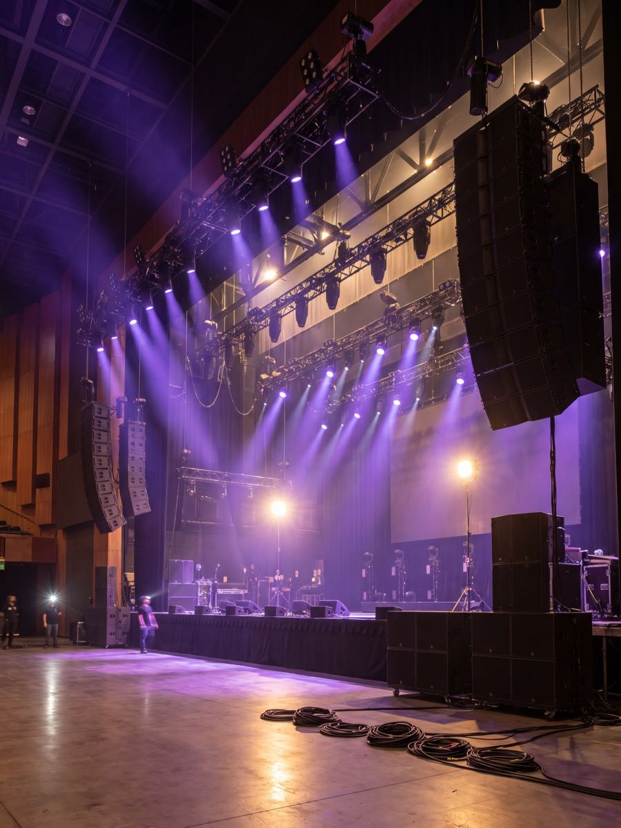 Ruhiger Moment im Set-up vor dem Soundcheck