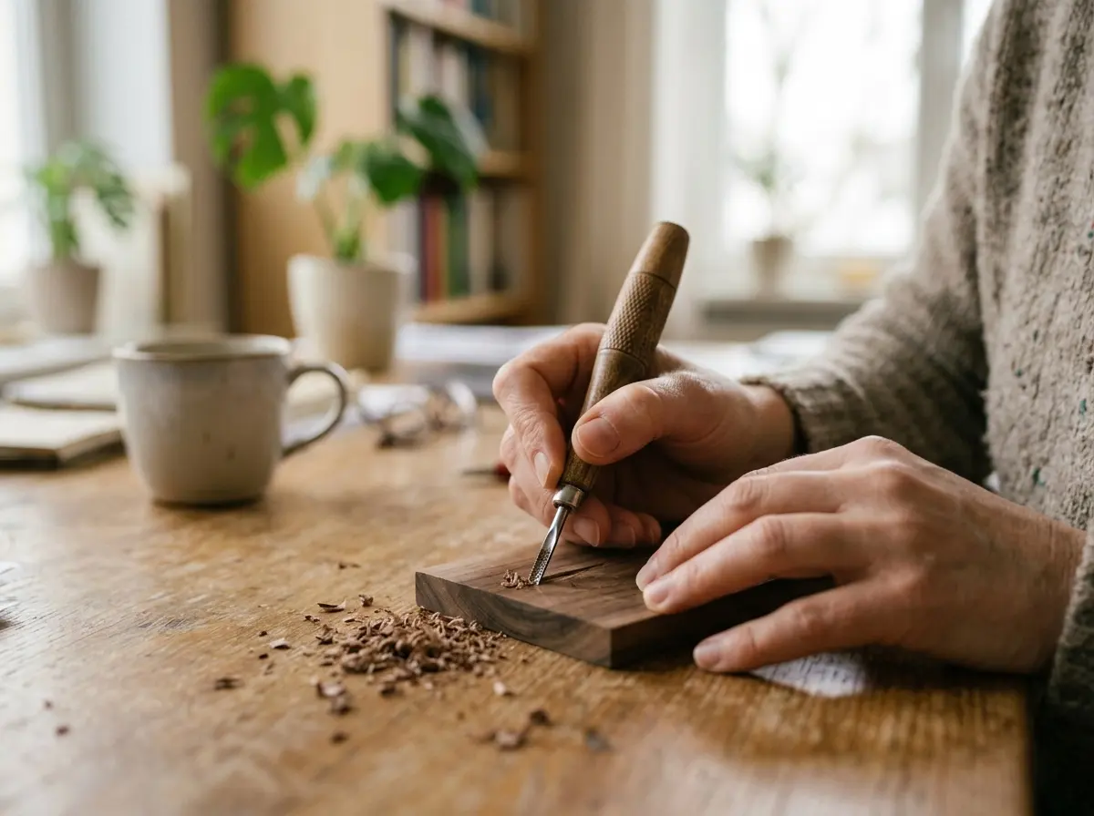 Handkorrigiertes Manuskript mit rotem Stift auf dem Schreibtisch
